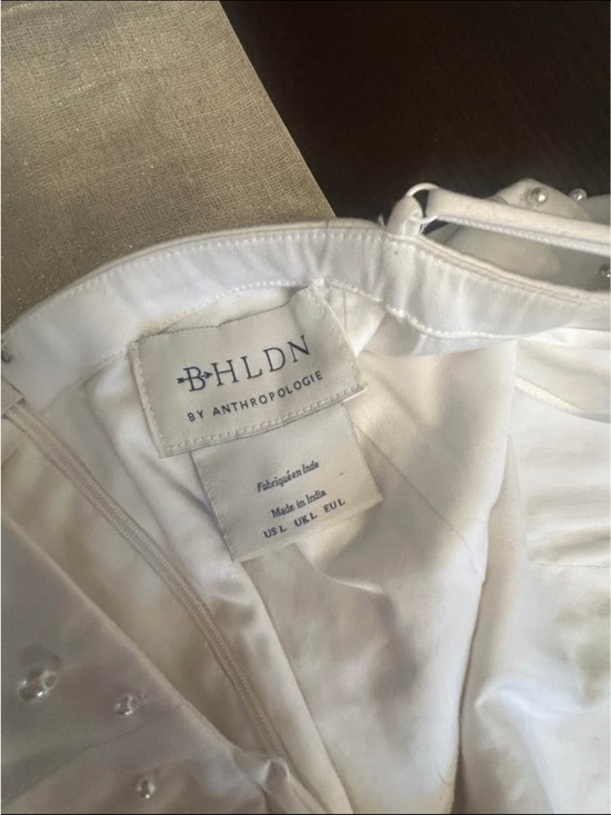 BHLDN White Pearl-Embellished Mini Dress Elsie Large - Picture 10 of 10